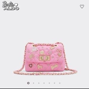 Barbie™ x ALDO, the Pink Quilted Charm Turn Lock Crossbody Bag ~Brand New!